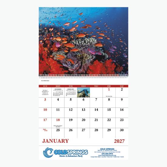 Ocean Glory Wall Calendar - Spiral