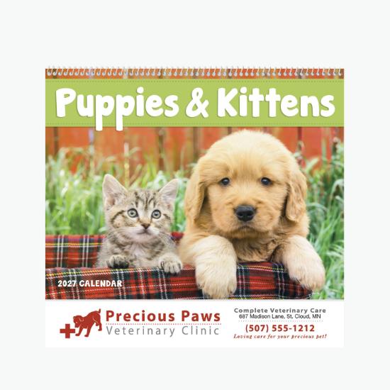 Puppies & Kittens Wall Calendar - Spiral