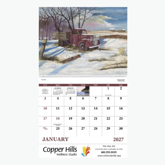 Scenic Memories Wall Calendar - Spiral