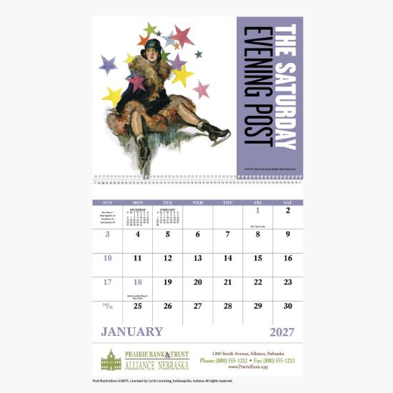 The Saturday Evening Post Wall Calendar - Spiral