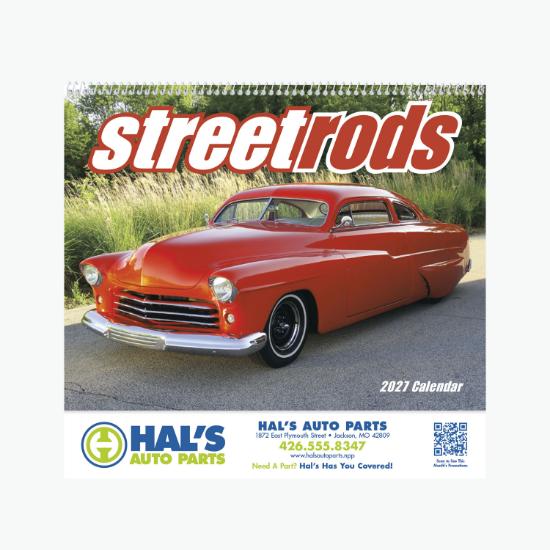 Street Rods Wall Calendar - Spiral