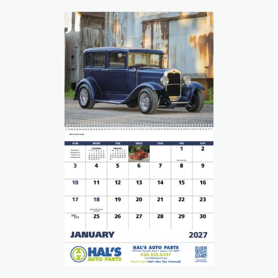 Street Rods Wall Calendar - Spiral