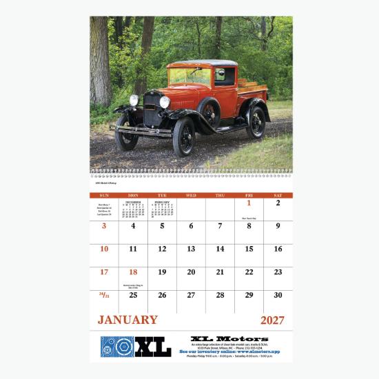 Treasured Trucks Wall Calendar - Spiral