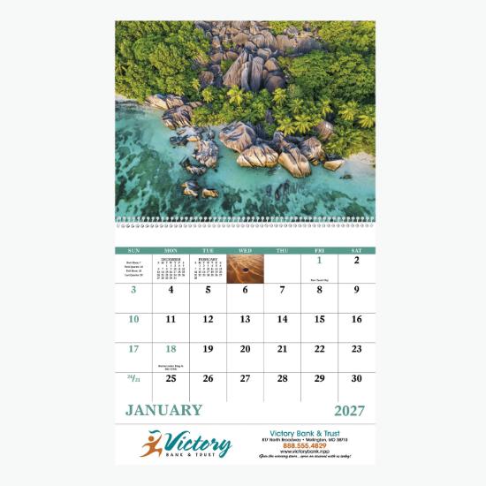 View From Above Wall Calendar - Spiral