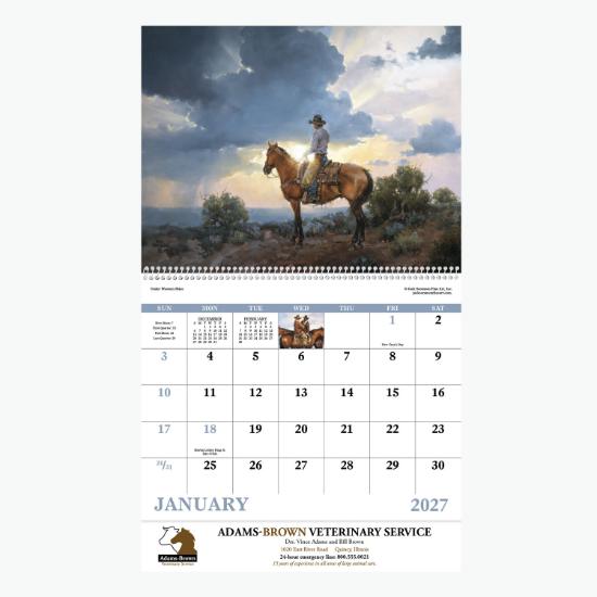 Western Frontier Wall Calendar - Spiral