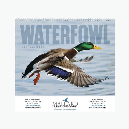 Waterfowl Wall Calendar - Spiral