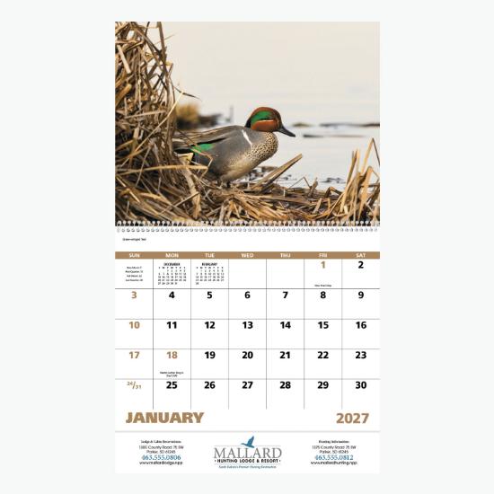 Waterfowl Wall Calendar - Spiral