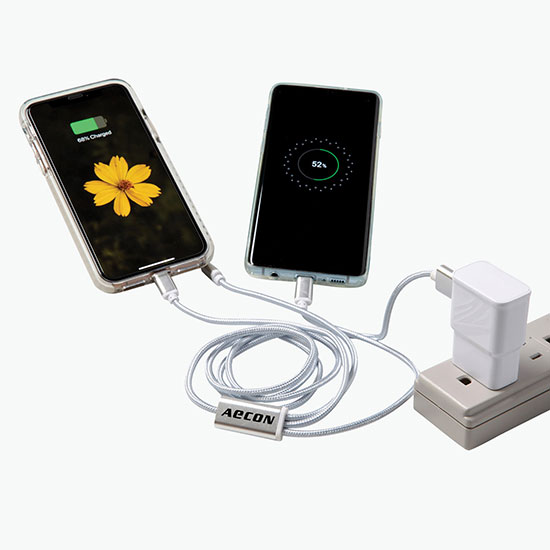 4' Braided 3-in-1 Charging Cable - 24-Hour Production