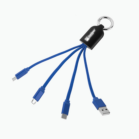 3-in-1 Logo Light-Up Jellyfish Charging Cable