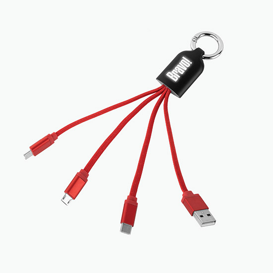 3-in-1 Logo Light-Up Jellyfish Charging Cable