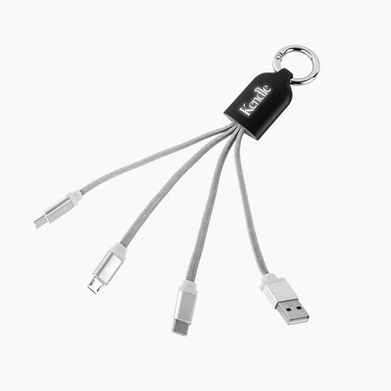 3-in-1 Logo Light-Up Jellyfish Charging Cable