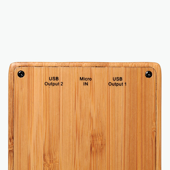 Bamboo Plank Wireless Power Bank - 5000 mAh - Engraved - 24-Hour Production