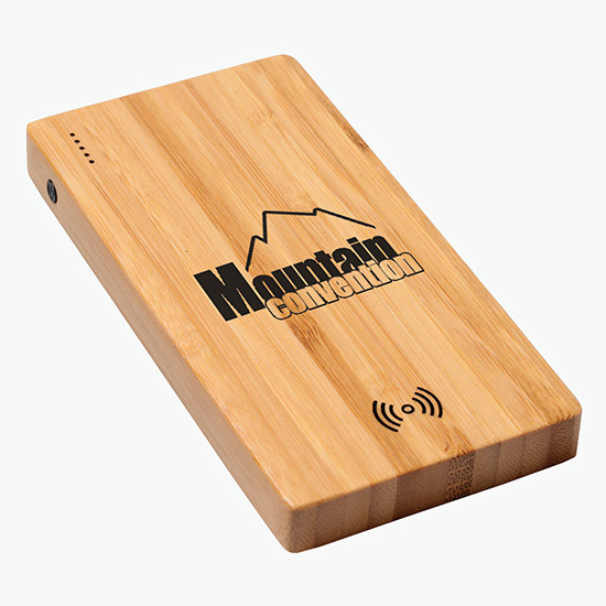 Bamboo Plank Wireless Power Bank - 5000 mAh