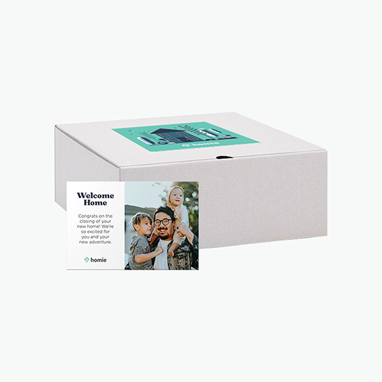 10 x 10 x 4 Custom Corrugate Assembled Gift Box Kit with Full Color Label