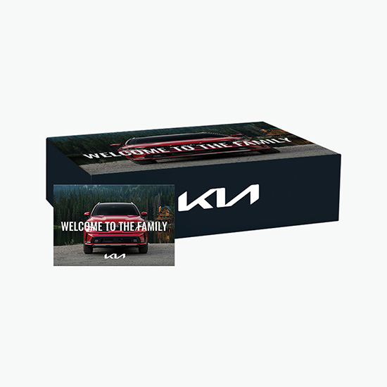 14 x 10 x 4 Custom Corrugate Assembled Gift Box Kit with Full Color Printed Exterior