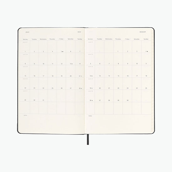 Moleskine Hard Cover Large 12-Month Weekly Planner - Foil Stamped