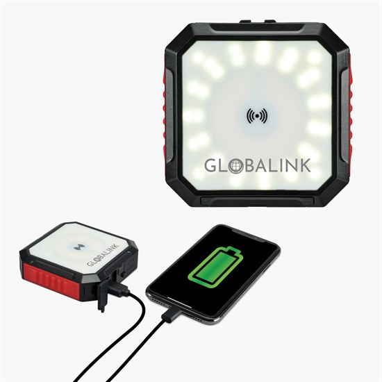 iLive Solar Power Bank & Light with Wireless Charger