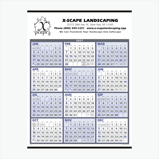 Span-A-Year Non-Laminated Wall Calendar