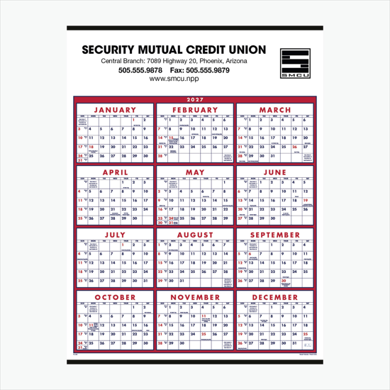 Span-A-Year Non-Laminated Wall Calendar