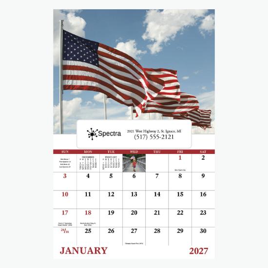 Window Wall Calendar - Celebrate America