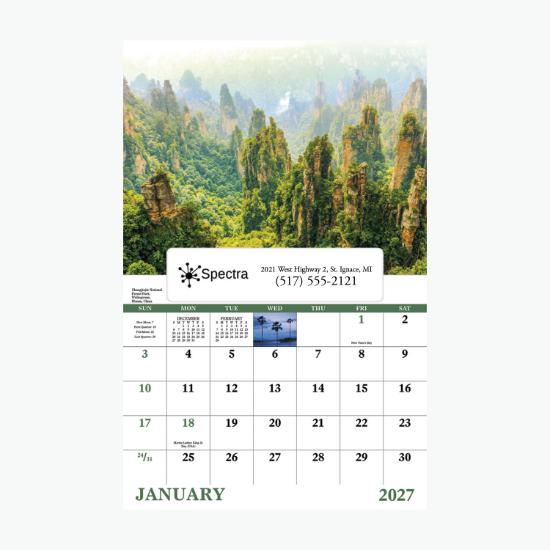 Window Wall Calendar - Glorious Getaways
