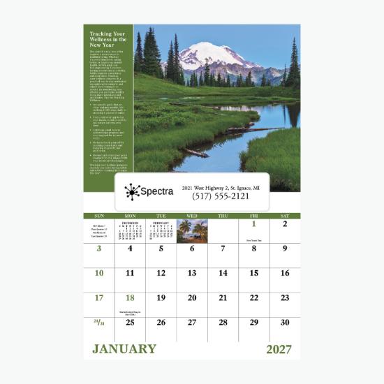 Window Wall Calendar - Healthy Living