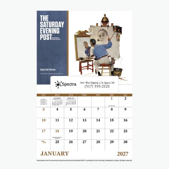 Window Wall Calendar - The Saturday Evening Post