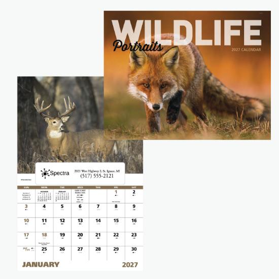 Window Wall Calendar - Wildlife Portraits