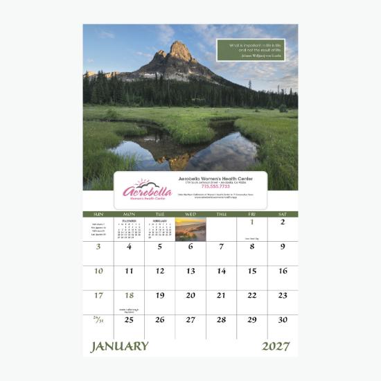 Window Wall Calendar - Full Color - Inspirations For Life