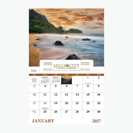 Window Wall Calendar - Full Color - Landscapes of America