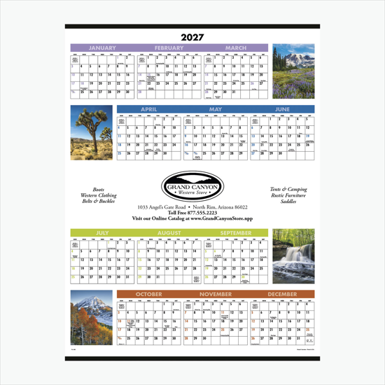 Scenic Span-A-Year Non-Laminated Wall Calendar