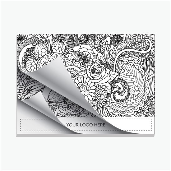 Post-it® Custom Printed Coloring Pads - Doodle - 6 x 8 - 25 sheets