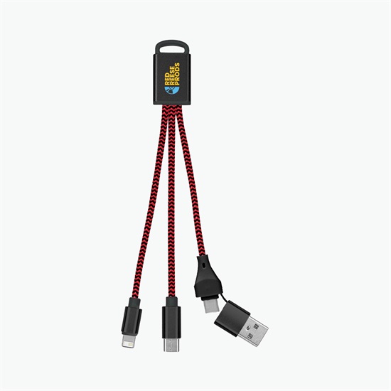 3-in-1 Braided Charging Cable 2.0 - Full Color