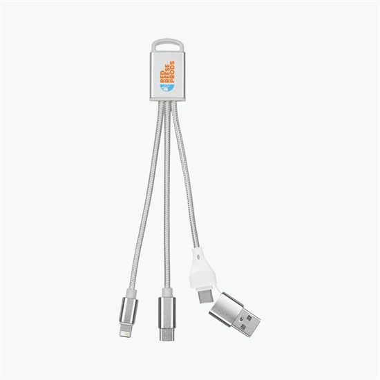 3-in-1 Braided Charging Cable 2.0 - Full Color