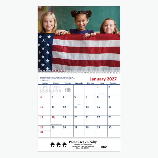 America! Wall Calendar - Spiral Bound