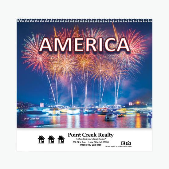 America! Wall Calendar - Spiral Bound
