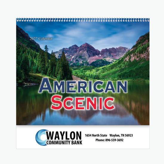 American Scenic Wall Calendar - Spiral Bound