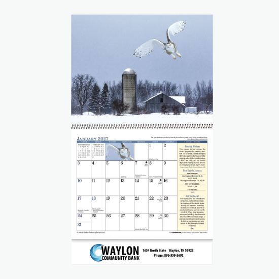 Old Farmers Almanac - Country Wall Calendar - Spiral Bound