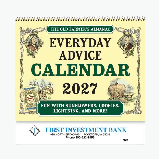 Old Farmers Almanac - Everyday Advice Wall Calendar - Spiral Bound