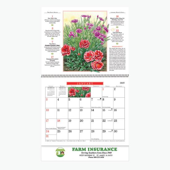 Old Farmers Almanac - Gardening Wall Calendar - Spiral Bound