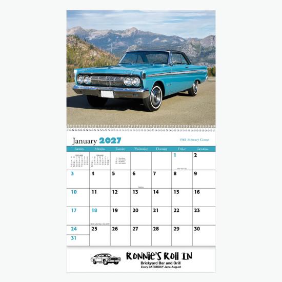 Muscle Cars Wall Calendar - Spiral Bound