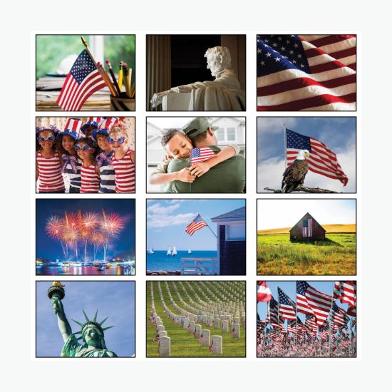 America! Wall Calendar - Stapled