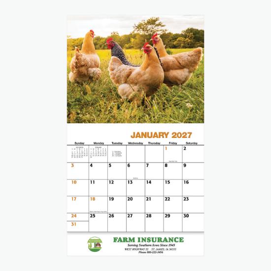 American Agriculture Wall Calendar - Stapled
