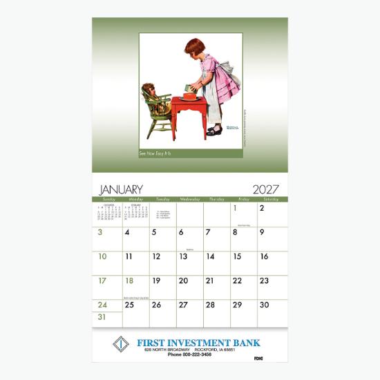 American Illustrator Wall Calendar - Stapled