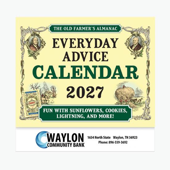 Old Farmers Almanac - Everyday Advice Wall Calendar - Stapled
