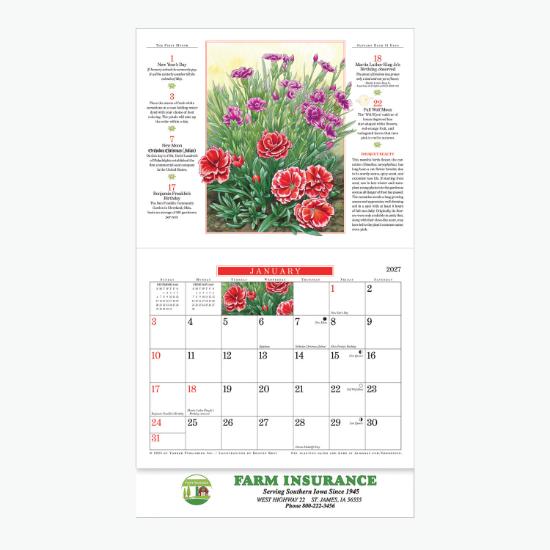Old Farmers Almanac - Gardening Wall Calendar - Stapled