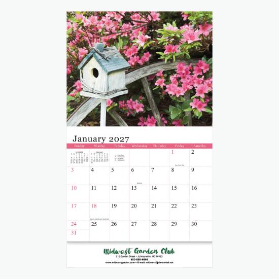 Gardens Wall Calendar - Stapled
