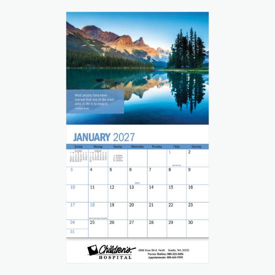 Inspiration Wall Calendar - Stapled