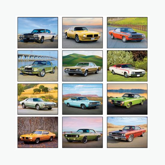 Muscle Cars Wall Calendar - Stapled