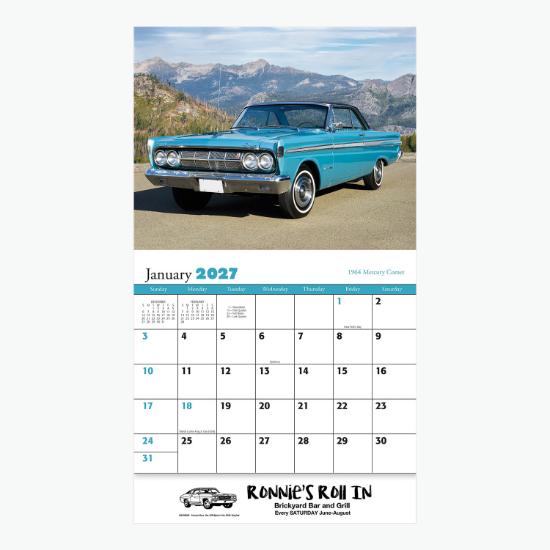 Muscle Cars Wall Calendar - Stapled
